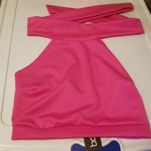 Pink halter top